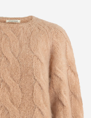 Elliot Chunky Tröja Mohair Puderrosa