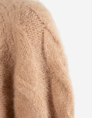 Elliot Chunky Tröja Mohair Puderrosa