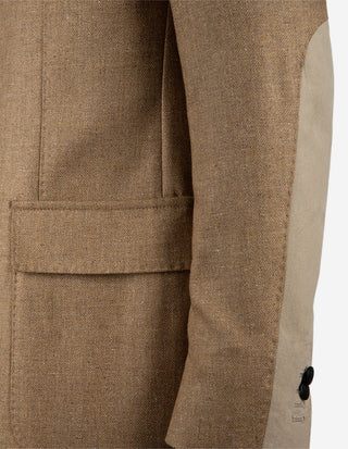 Hybridkavaj Siden Ull Beige