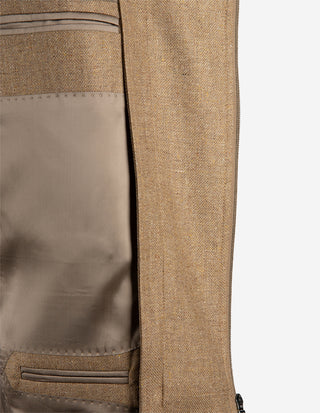 Hybridkavaj Siden Ull Beige