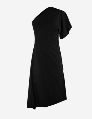 One Shoulder Klänning Svart