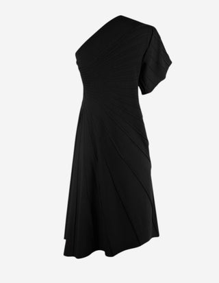 One Shoulder Klänning Svart