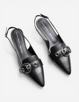 Slingback Skor Svart