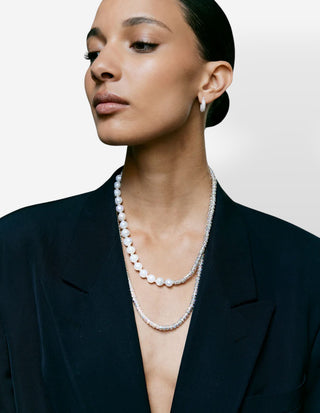 Skinny Diamond Halsband Silver