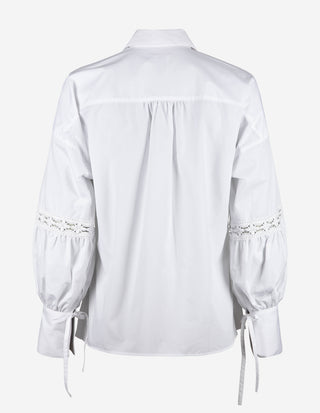 Lizette Blus Bomull Vit
