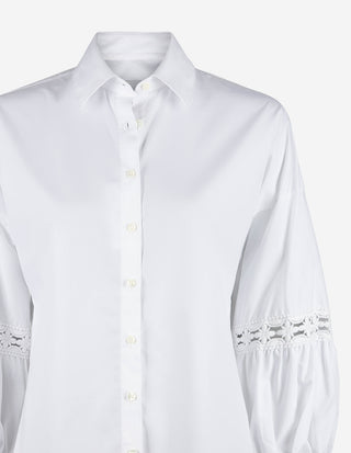 Lizette Blus Bomull Vit