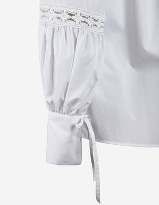 Lizette Blus Bomull Vit