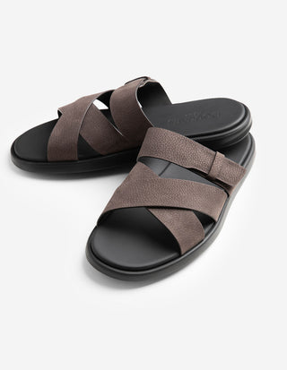 Sandal Läder Mörkgrå