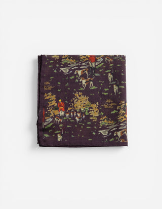 Bröstnäsduk Pochette Ullblandning Lila Mönstrad One Size
