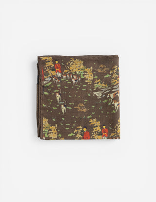 Bröstnäsduk Pochette Ullblandning Brun Mönstrad One Size