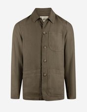 Constantin Overshirt Linne Olivgrön