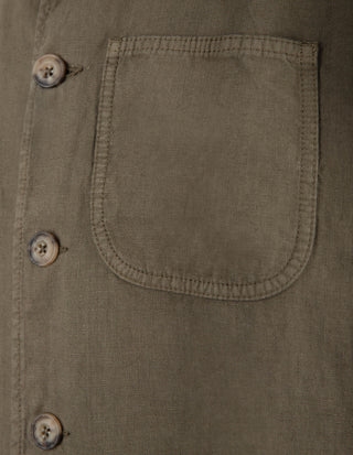 Constantin Overshirt Linne Olivgrön