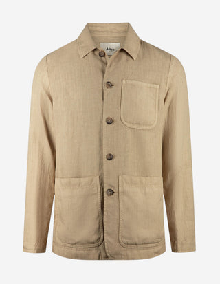 Constantin Overshirt Linne Beige