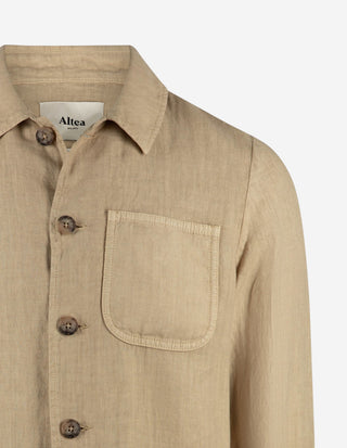 Constantin Overshirt Linne Beige