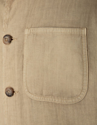 Constantin Overshirt Linne Beige