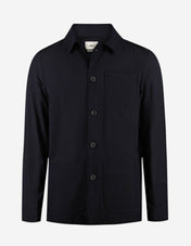 Constantin Overshirt Seersucker Marinblå