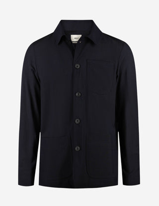 Constantin Overshirt Seersucker Marinblå