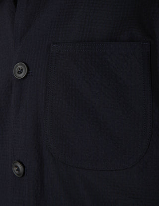 Constantin Overshirt Seersucker Marinblå