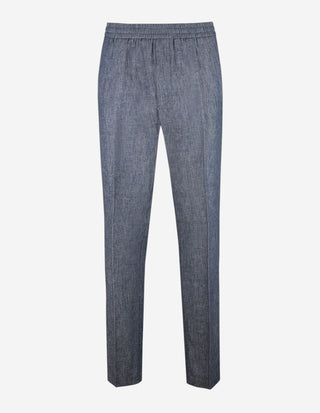 Jared Byxa Linne Bomull Denimblå