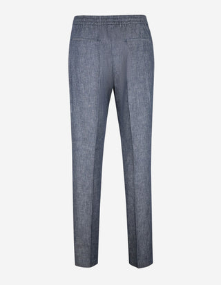 Jared Byxa Linne Bomull Denimblå