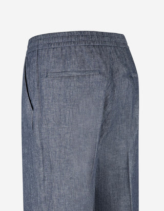 Jared Byxa Linne Bomull Denimblå