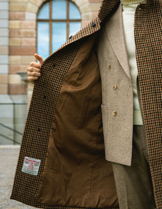 Mac Raglan Rock Harris Tweed Brun