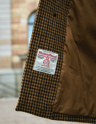 Mac Raglan Rock Harris Tweed Brun