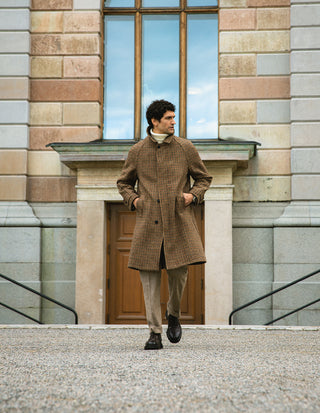 Mac Raglan Rock Harris Tweed Brun