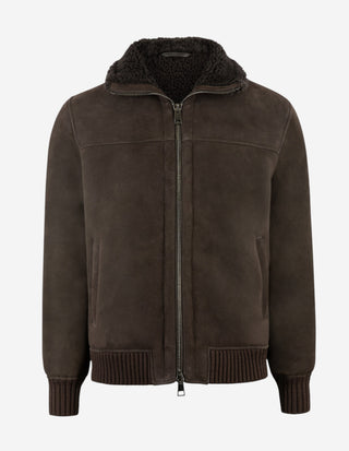 Blouson Jacka Shearling Brun