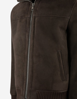 Blouson Jacka Shearling Brun