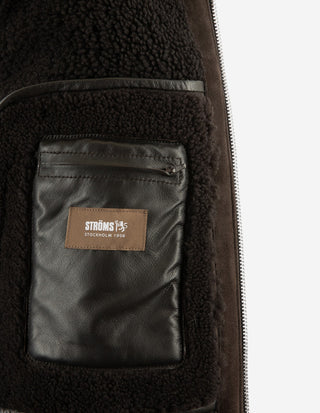 Blouson Jacka Shearling Brun