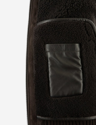 Blouson Jacka Shearling Brun