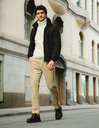 Blouson Jacka Shearling Brun