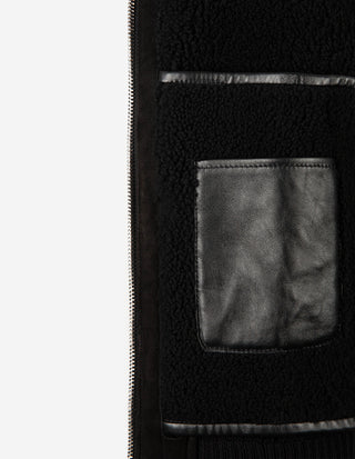 Blouson Jacka Shearling Svart