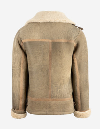 Pilot Shearling Jacka Vintage Grönbeige