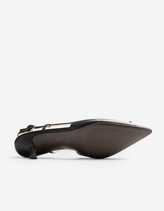 C-Me Slingback Läder Svart