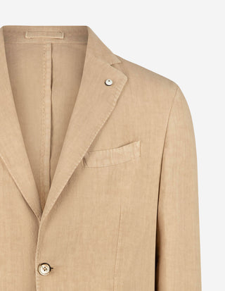 Jack Regular Kavaj Linne Beige