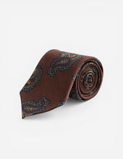 Slips Untipped Siden 7 Fold Brun Paisley One Size
