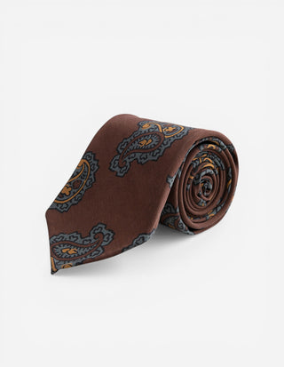 Slips Untipped Siden 7 Fold Brun Paisley One Size
