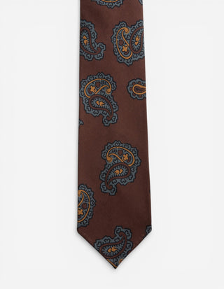 Slips Untipped Siden 7 Fold Brun Paisley One Size