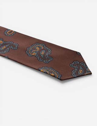 Slips Untipped Siden 7 Fold Brun Paisley One Size