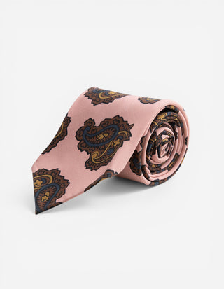 Slips Untipped Siden 7 Fold Rosa Paisley One Size