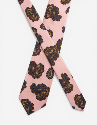 Slips Untipped Siden 7 Fold Rosa Paisley One Size