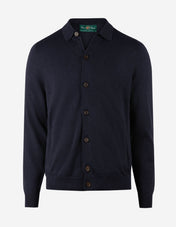 Tyneham Cardigan Bomull Cashmere Marinblå