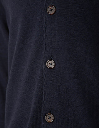 Tyneham Cardigan Bomull Cashmere Marinblå