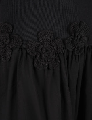 Rib Midi Klänning Svart