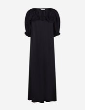 Puffärmsklänning Navy
