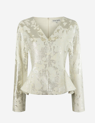 Jaquard Top Benvit/Silver