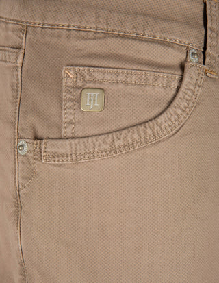 Fiji Print Femficksbyxa Mörkbeige