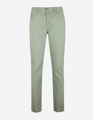 Twill Melange Femficksbyxa Olivgrön